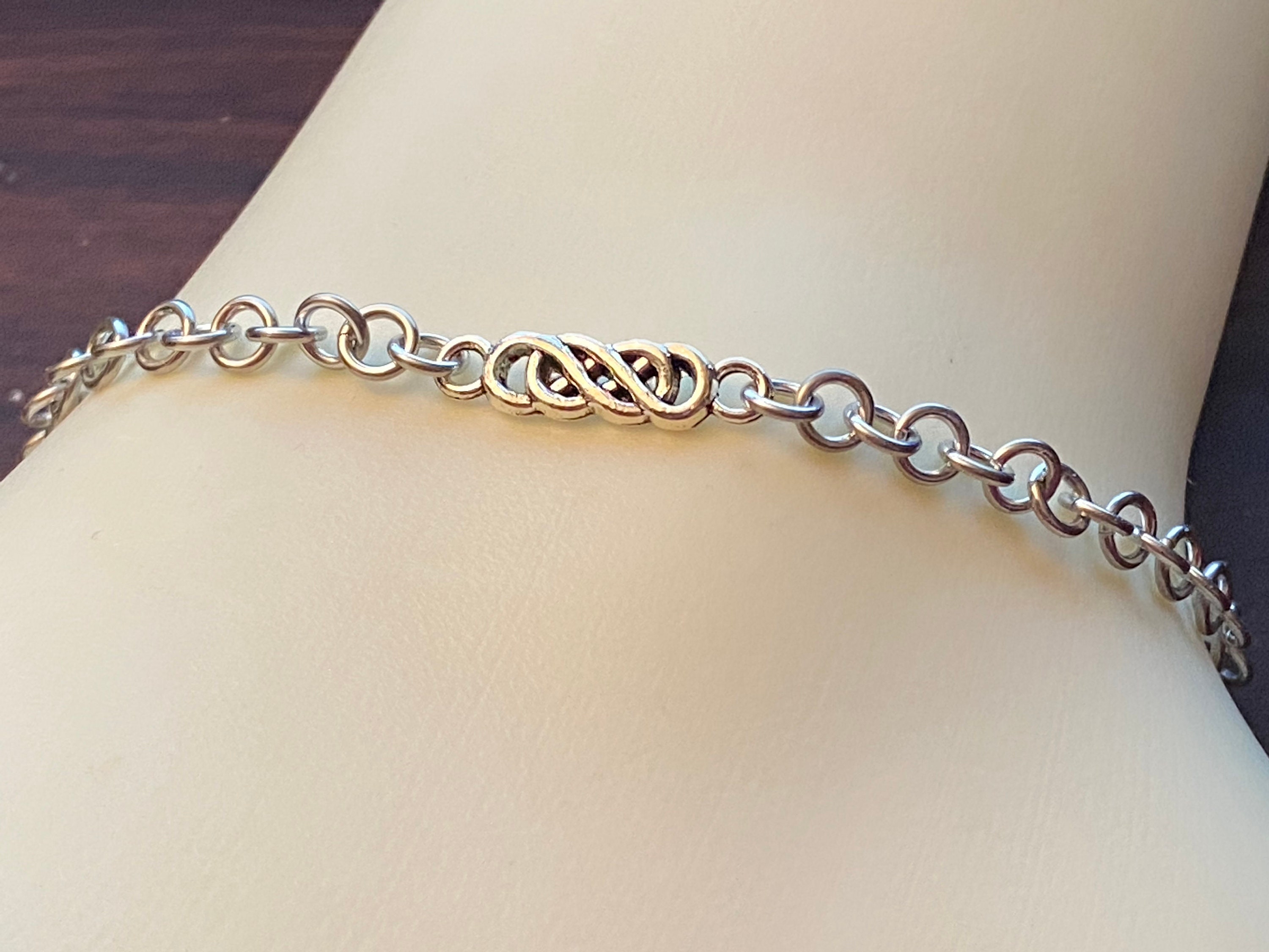 Permanent Locking Double Infinity bracelet Discreet Locking Etsy