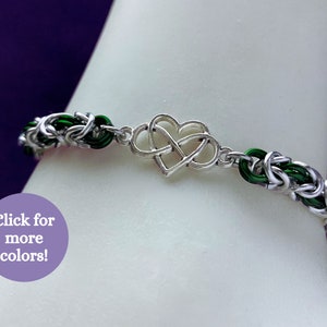 Heart Infinity Bracelet or Anklet by Embellishmaille • Polyamory Jewelry • Infinite Love • Poly family • Love is Love • Polyamorous