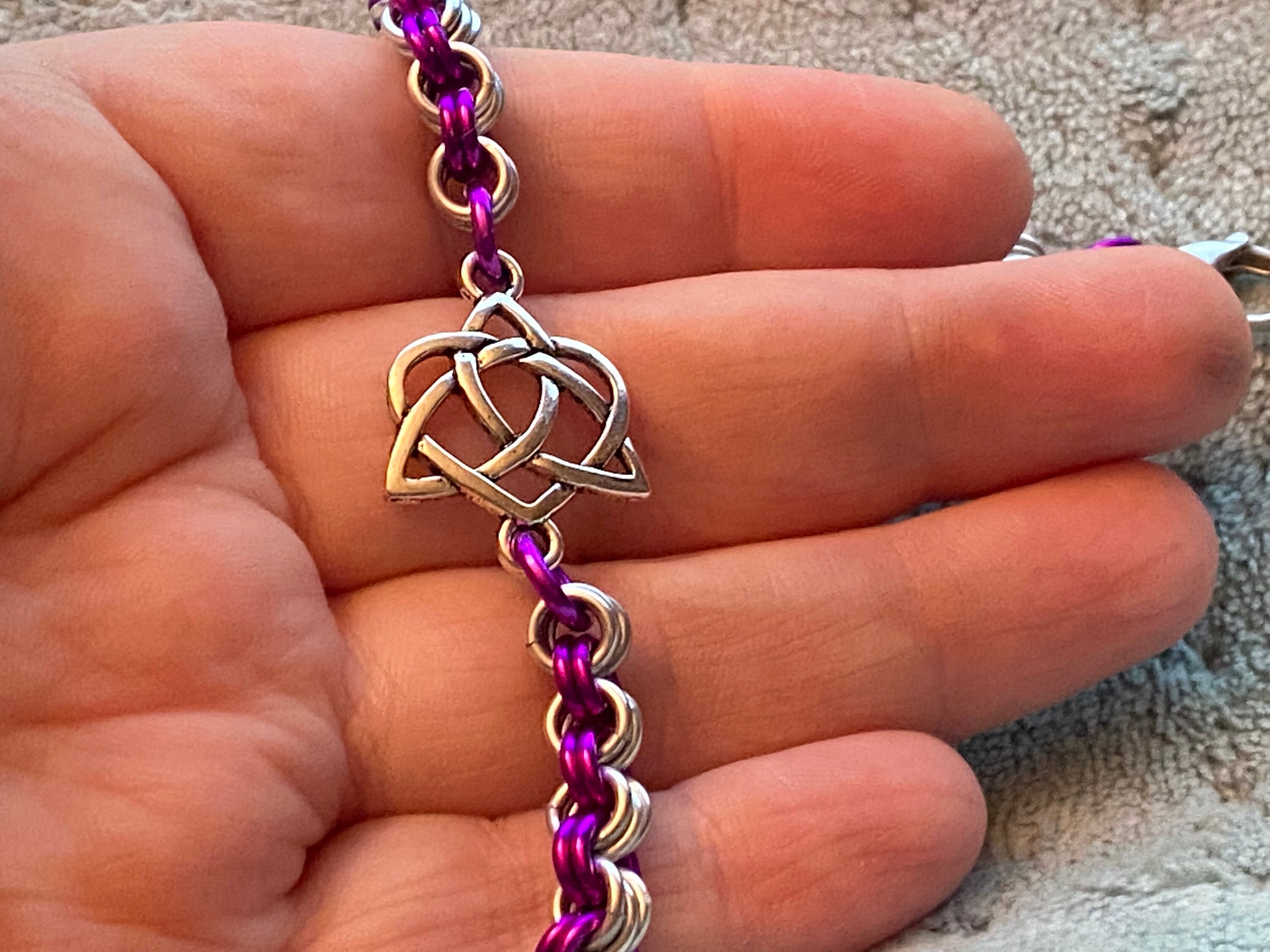 Celtic Knot Heart Bracelet Eternal Heart Celtic Knot Jewelry Etsy