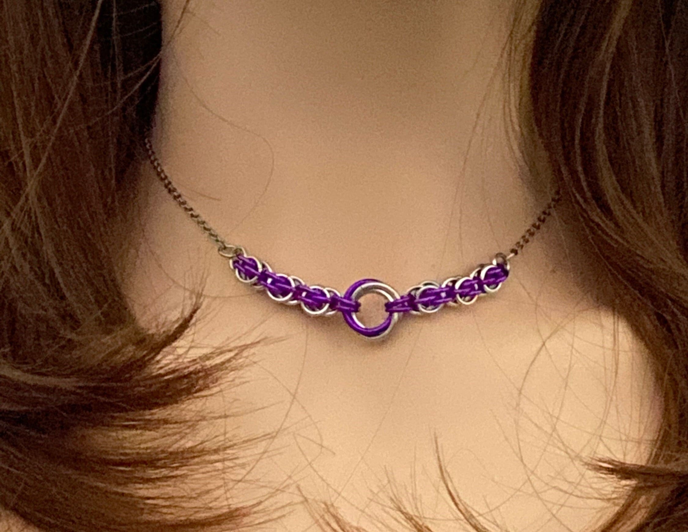 24/7 Wear BDSM Collar, Day Collar, Everyday wear collar, BDSM Discreet collar, Kink Day Collar, Discreet Slave Collar, mini Sweet Pea accent