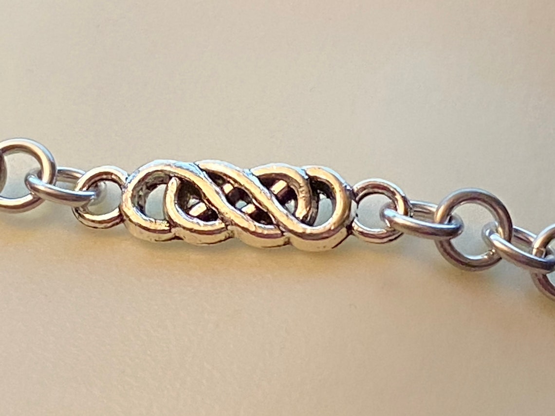 Permanent Locking Double Infinity bracelet Discreet Locking Etsy