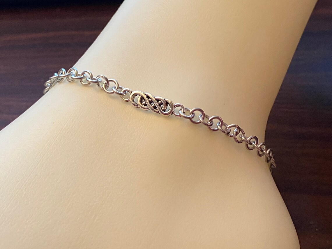 Permanent Locking Double Infinity bracelet Discreet Locking Etsy