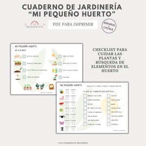 Cuaderno Jardineria Imprimible, Mi Pequeño Huerto, Registro de Plantas, Hojas, Árboles, Naturaleza, Vocabulario, Educación Infantil imagen 5