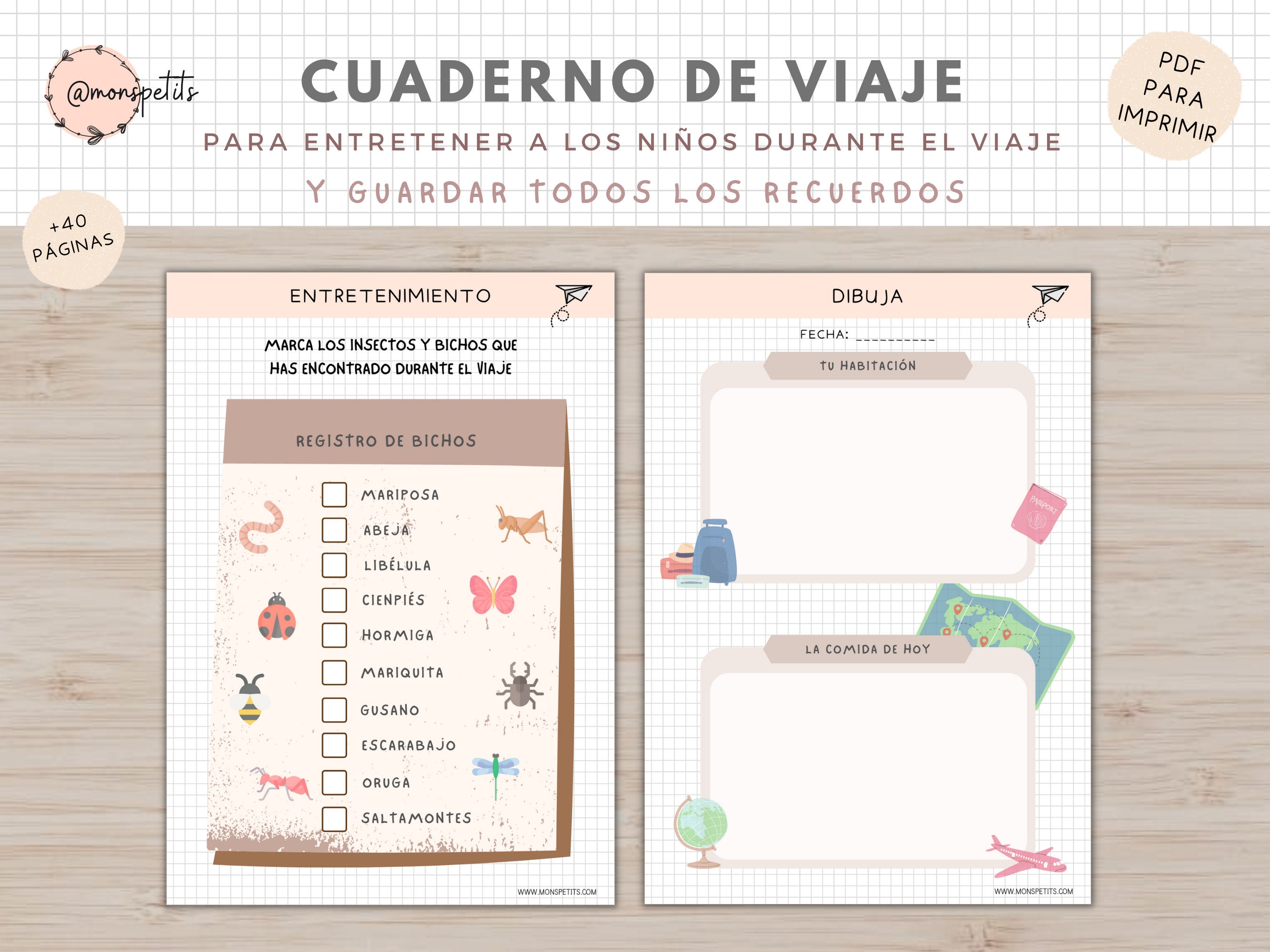 CUADERNO DE VIAJE PARA NIÑOS - Educativos