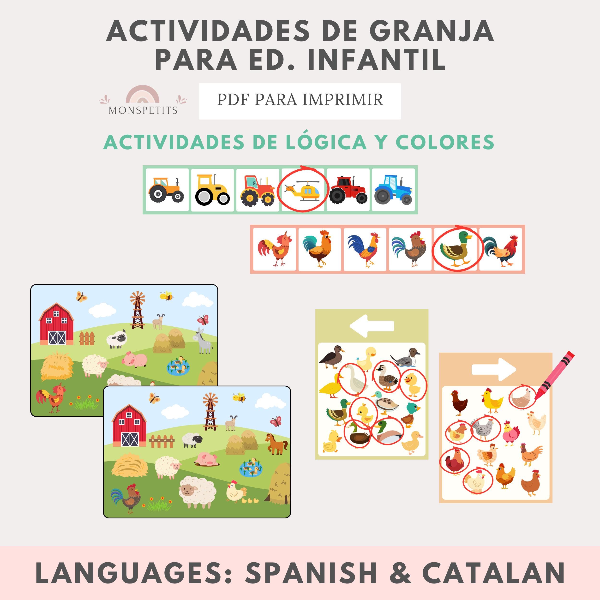 Actividades de Granja para Niños, Educación Infantil, PDF Imprimible ...