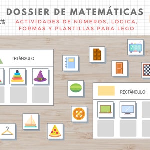 Dossier de Matematicas - Logica Formas Números - Imprimible Educativo para Niños - Educacion Infantil