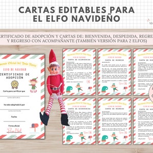 Cartas Editables Canva Elfo Navidad, Carta Bienvenida, Despedida, Christmas, Certificado Adopcion, Elf Props, Travesuras, Español, Català image 2