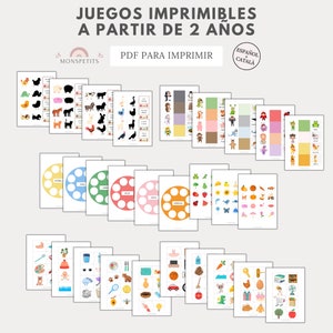 Juegos Imprimibles 2 Años, Aprendizaje Colores, Formas, Animales, Números, Educación Infantil, Descarga PDF, Español, Català, Enseignement à domicile image 6