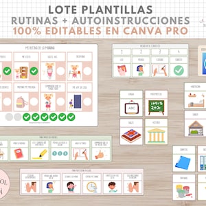 Lote Plantillas Rutinas y Autoinstrucciones, Imprimible Rutinas Niños, Educacion Infantil, Español, Català, Descarga Digital, Homeschooling