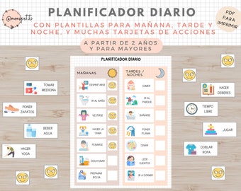 Planificador de Tareas Diarias, Plantilla Rutinas, Hábitos, Español, Català, Organización con Niños, Imprimible Educativo, Homeschooling