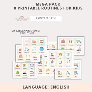 Mega Pack Routine Templates for Kids, Printable PDF, Family ...