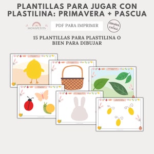 Plantillas Plastilina, Playdough Mats, Primavera Pascua, Dibujo, Imprimible, Educación Infantil, Descarga PDF, Español Català, Homeschooling imagen 4