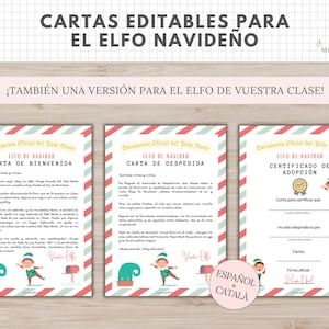 Cartas Editables Canva Elfo Navidad, Carta Bienvenida, Despedida, Christmas, Certificado Adopcion, Elf Props, Travesuras, Español, Català image 3