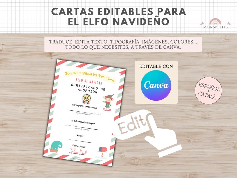 Cartas Editables Canva Elfo Navidad, Carta Bienvenida, Despedida, Christmas, Certificado Adopcion, Elf Props, Travesuras, Español, Català image 4