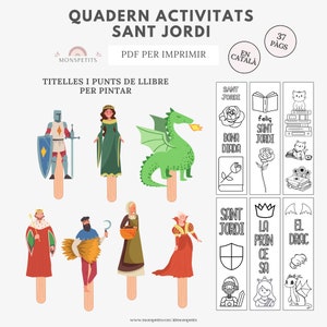 Quadern Sant Jordi Imprimible CATALÀ, Activitats Educació Infantil ...