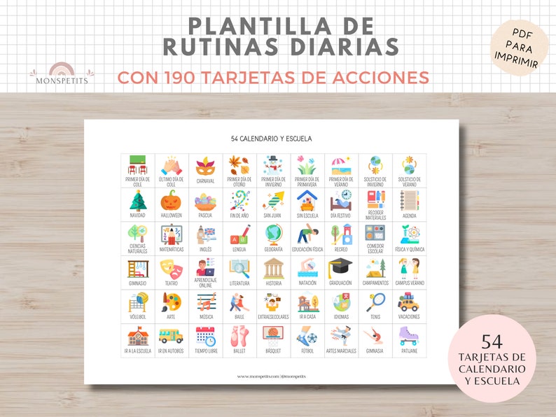 Plantilla Tareas Diarias, Rutinas Niños, Organización, Planificador, Español Català, Imprimible Educativo, Descarga Digital, Homeschooling image 4