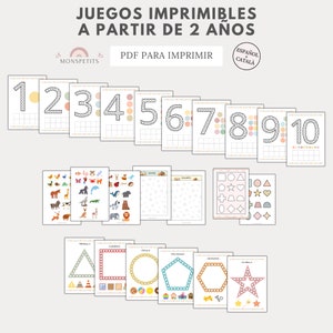 Juegos Imprimibles 2 Años, Aprendizaje Colores, Formas, Animales, Números, Educación Infantil, Descarga PDF, Español, Català, Homeschooling imagen 7