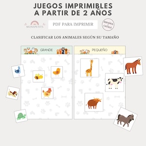 Juegos Imprimibles 2 Años, Aprendizaje Colores, Formas, Animales, Números, Educación Infantil, Descarga PDF, Español, Català, Enseignement à domicile image 3