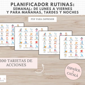 Planificador De Rutinas Diario Y Semanal Lunes A Viernes 100