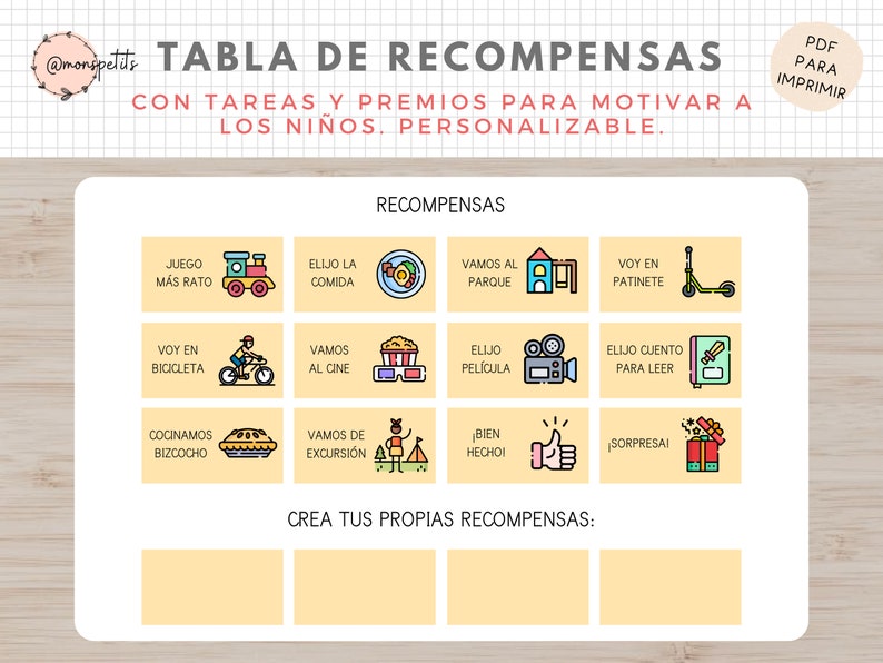 Tabla de Recompensas, Hábitos Rutinas Niños, Español, Català, Descarga Digital, Imprimible Educativo, Homeschooling, Educación, Aprendizaje image 4