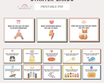 120 Conversation Starter Cards, Vocabulary, Speech, Speech Therapist, Early Childhood Education, Printable PDF, Learning, English, Download