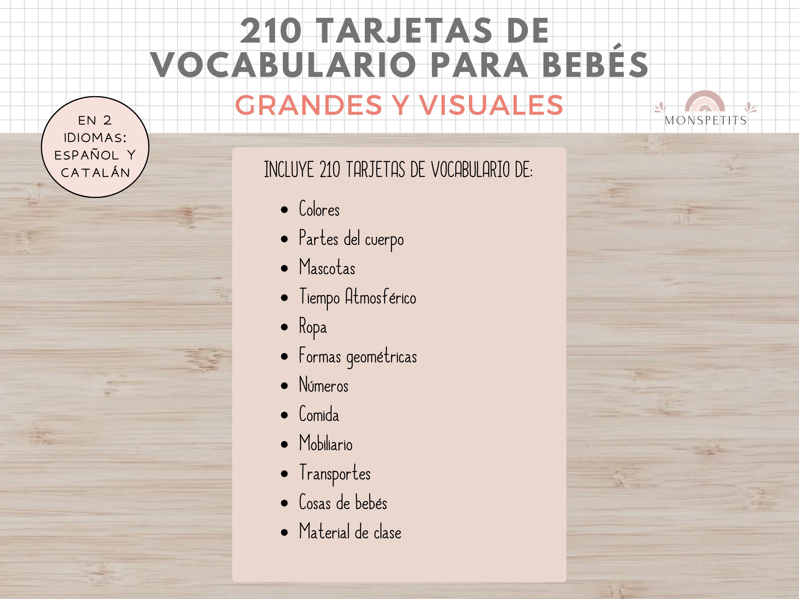 210 Flashcards Vocabulario Para Bebes Y Niños Imprimible 