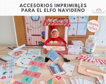 20 Accesorios Imprimibles Elfo Navidad, Juegos Elfo, Tradicion, Actividades, Elf Props, Travesuras, Elfo Divertido, Español, Català