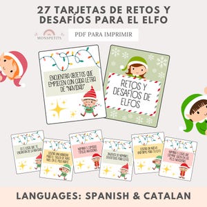 27 Tarjetas Retos Elfos, Tradição Elfo Navidad, Fiesta, Juego Navideño Imprimible, Atividades Família, Español Català, Niños, Descarga PDF