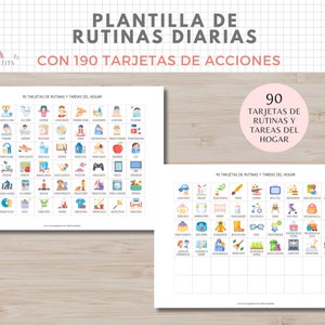 Plantilla Tareas Diarias, Rutinas Niños, Organización, Planificador, Español Català, Imprimible Educativo, Descarga Digital, Homeschooling imagen 6