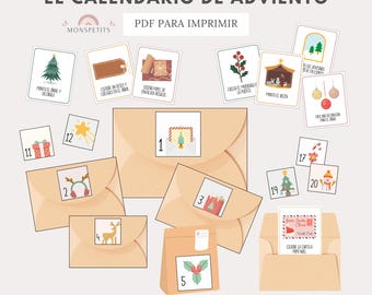 Pack Números Calendario Avvisi, Tarjetas Ideas Actividades, Imprimible Navidad Pdf, Educación Infantil, Niños, Homeschooling, Christmas