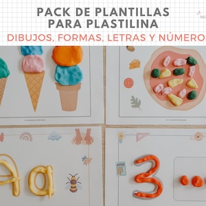 Pack Plantillas para Plastilina, Formas, Letras, Dibujos, Números, Imprimible, Español, Català, Descarga Digital, Educación, Homeschooling zdjęcie 7