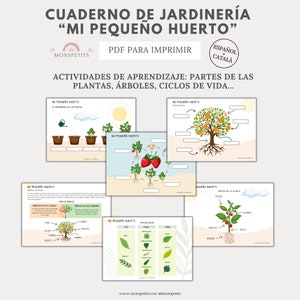 Cuaderno Jardineria Imprimible, Mi Pequeño Huerto, Registro de Plantas, Hojas, Árboles, Naturaleza, Vocabulario, Educación Infantil imagen 4