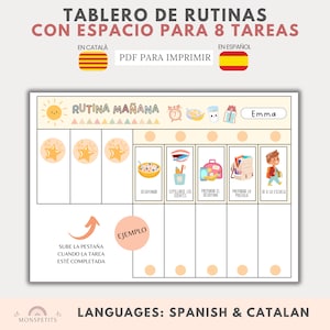 Tablero Rutinas Solapas Niños, Tareas, Hábitos, Imprimible PDF, Planificador Infantil, Español, Català, Descarga, Educación, Homeschooling