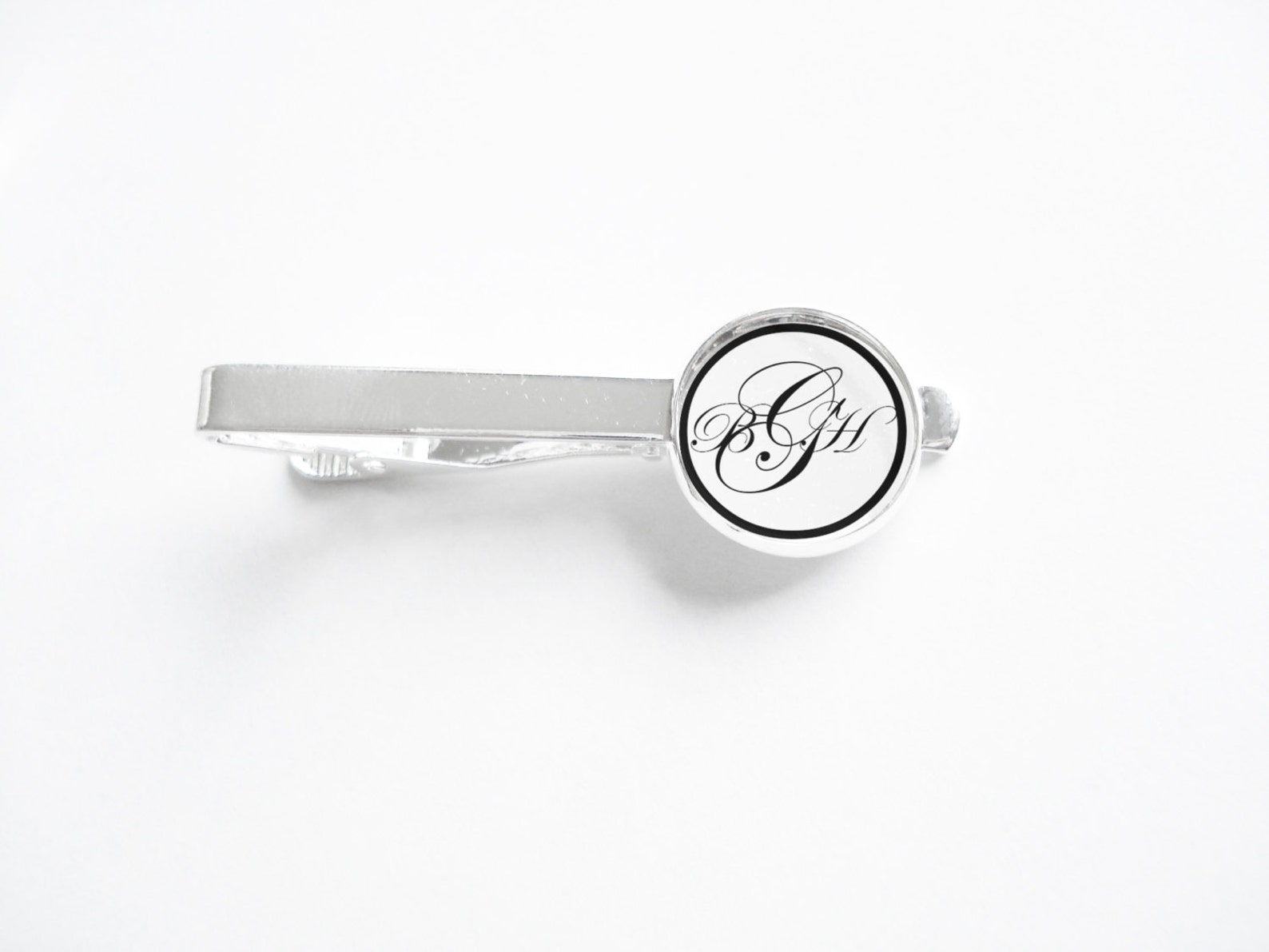 Mens Gift Set Tie Clip Cufflink Monogrammed Tie Etsy