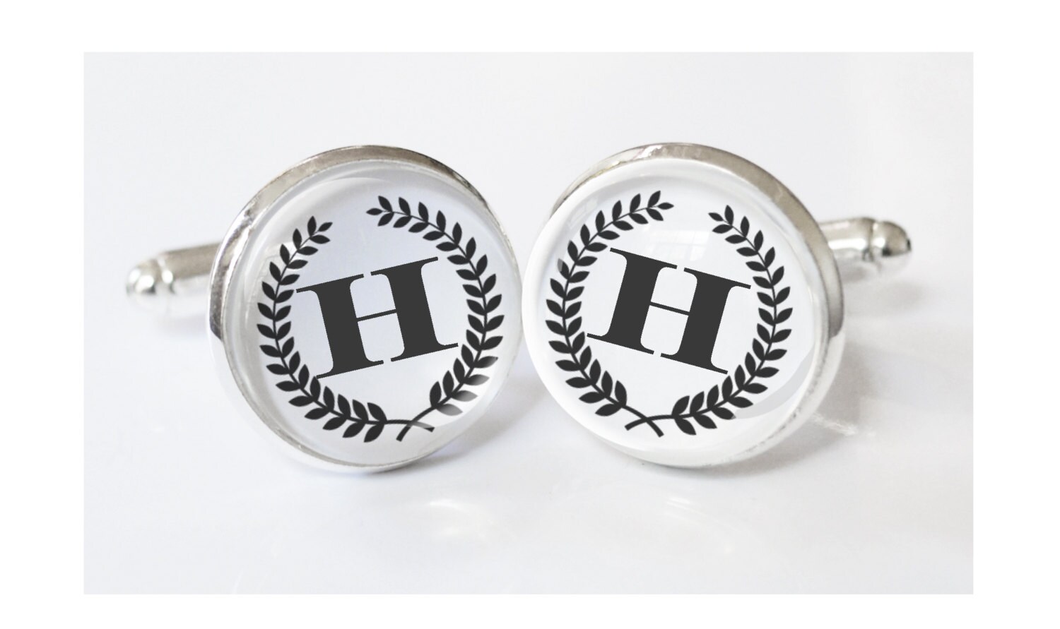 Monogrammed Cufflinks personalized mens cufflinks custom Etsy