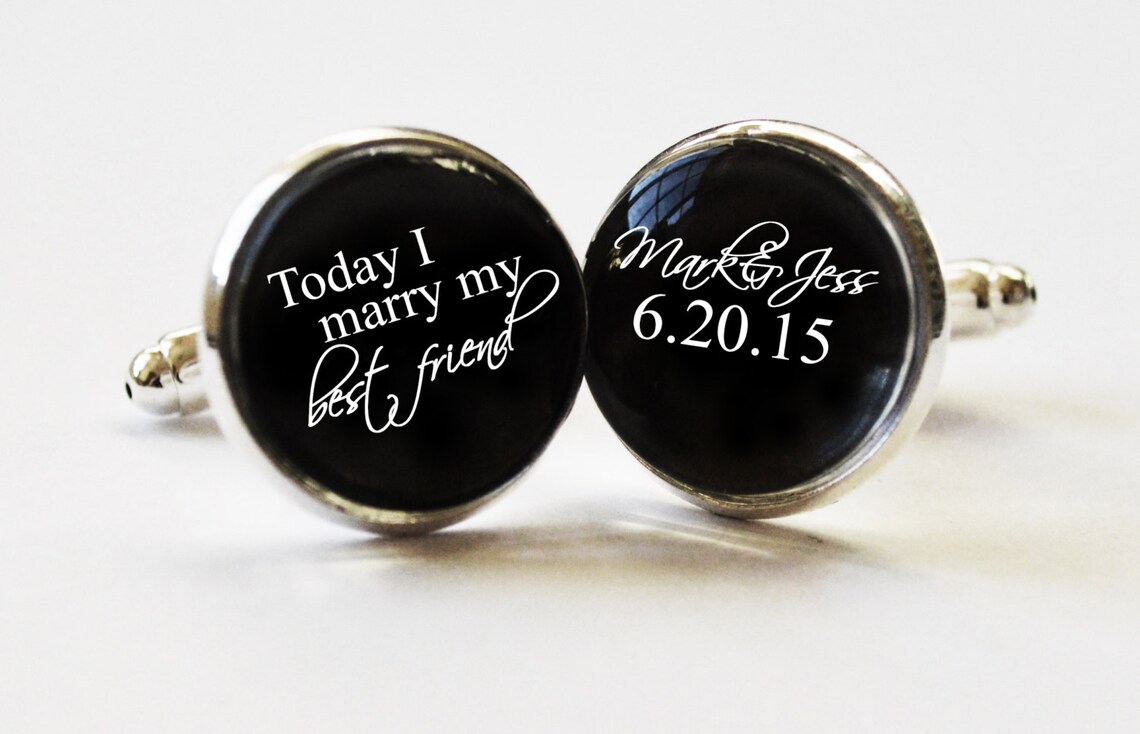 Custom Cufflinks Personalized Mens Cufflinks grooms Gift Etsy