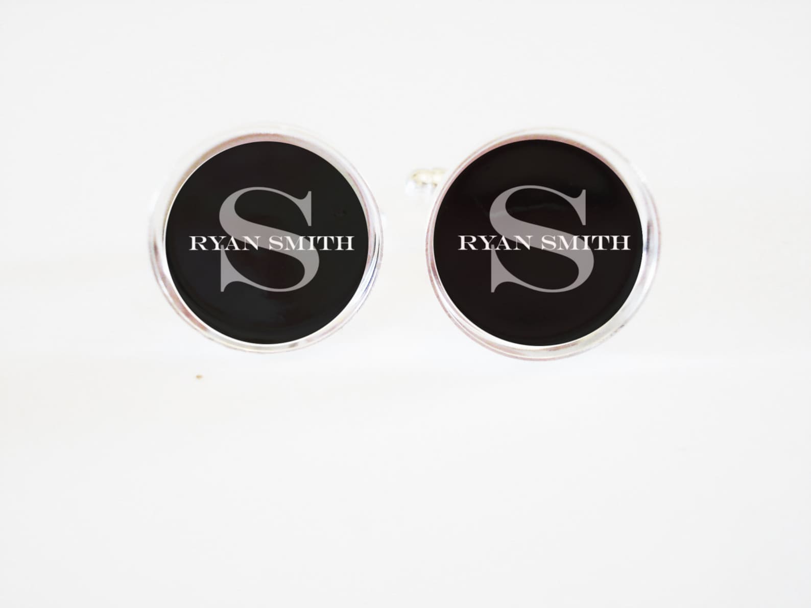 Custom Monogrammed Cufflinks personalized mens cufflinks Etsy