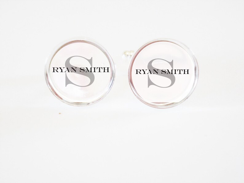 Monogrammed Cufflinks personalized mens cufflinks custom Etsy