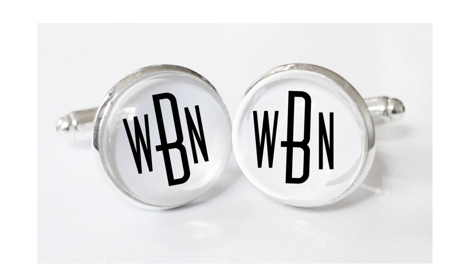 Monogrammed Cufflinks Personalized Mens Cufflinks Mens Etsy