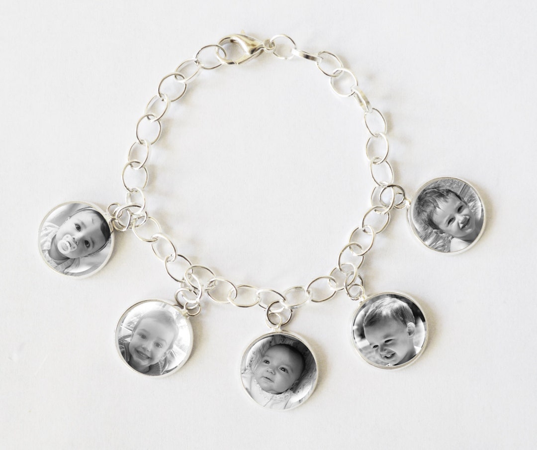 Photo Charm Bracelet Personalized Jewelry Charm Bracelet Etsy