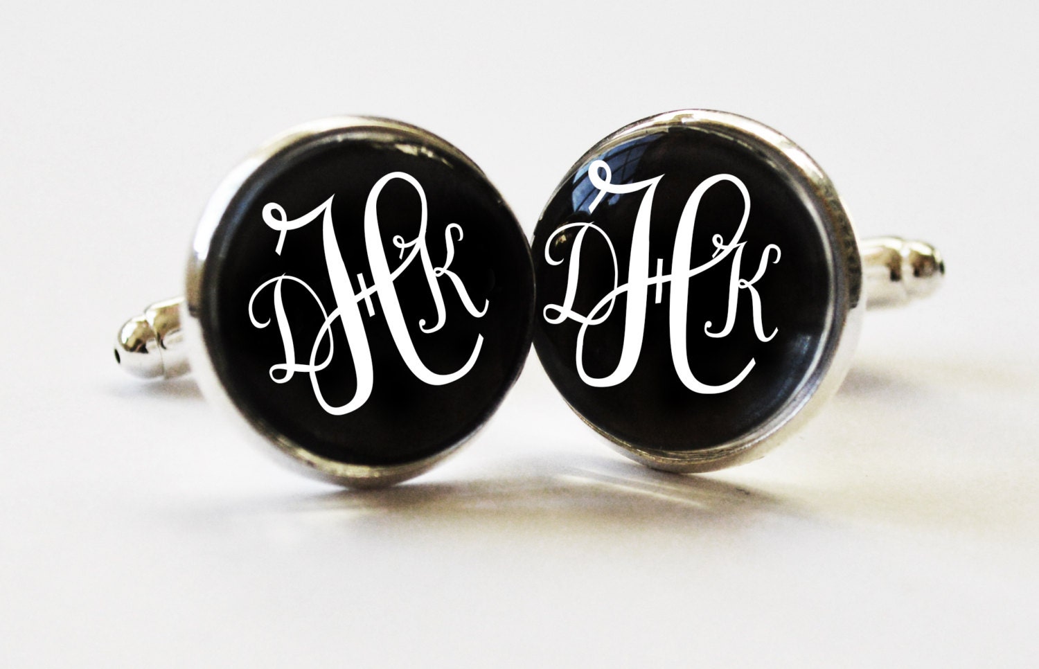 Custom Monogrammed Cufflinks personalized mens cufflinks Etsy