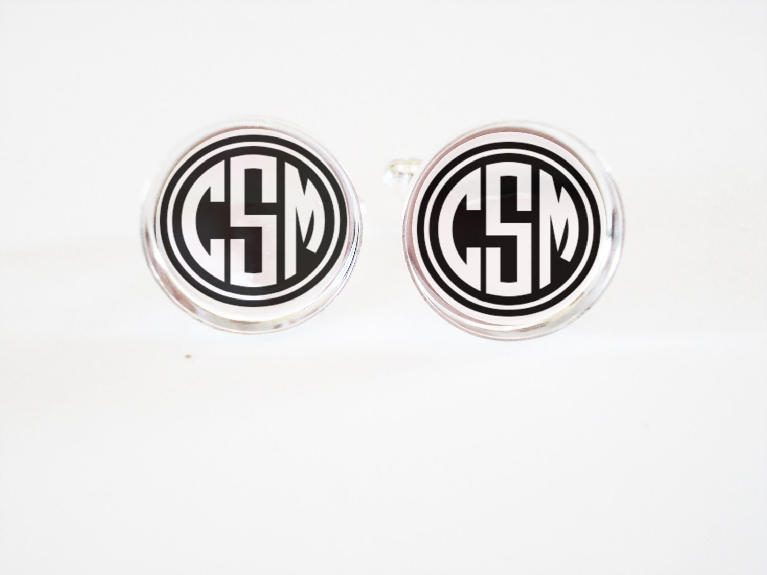 Mens Gift Set Tie Clip Cufflink monogrammed tie Etsy