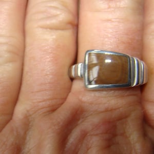 Ring Artisan Modernist Sterling Bone OOAK