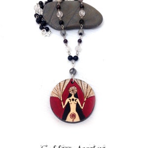 Goddess Arachne Ritual Necklace - pagan spiderwoman gaia divine feminine witch wicca shaman pendant