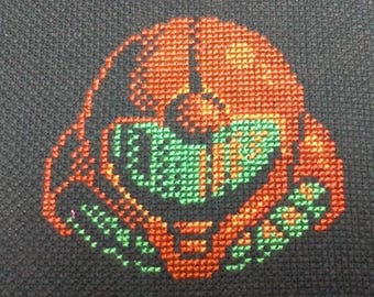 Metroid - Samus Aran - Helmet - Cross Stitch Digital Pattern