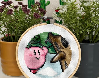 Super Star Kirby - Padrão Digital de Ponto Cruz