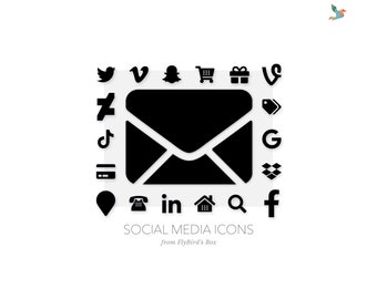 Social media icons "Minimal" - black - Black Friday Sale | Cyber Monday