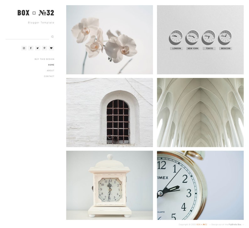 Minimal Blogger Theme with Sticky Sidebar and Grid Blog Layout Box No32 Customizable Template image 8