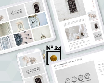 Minimal Blogger Theme with Grid Blog Layout ⊳ Box ⊡ No24 - Customizable Template