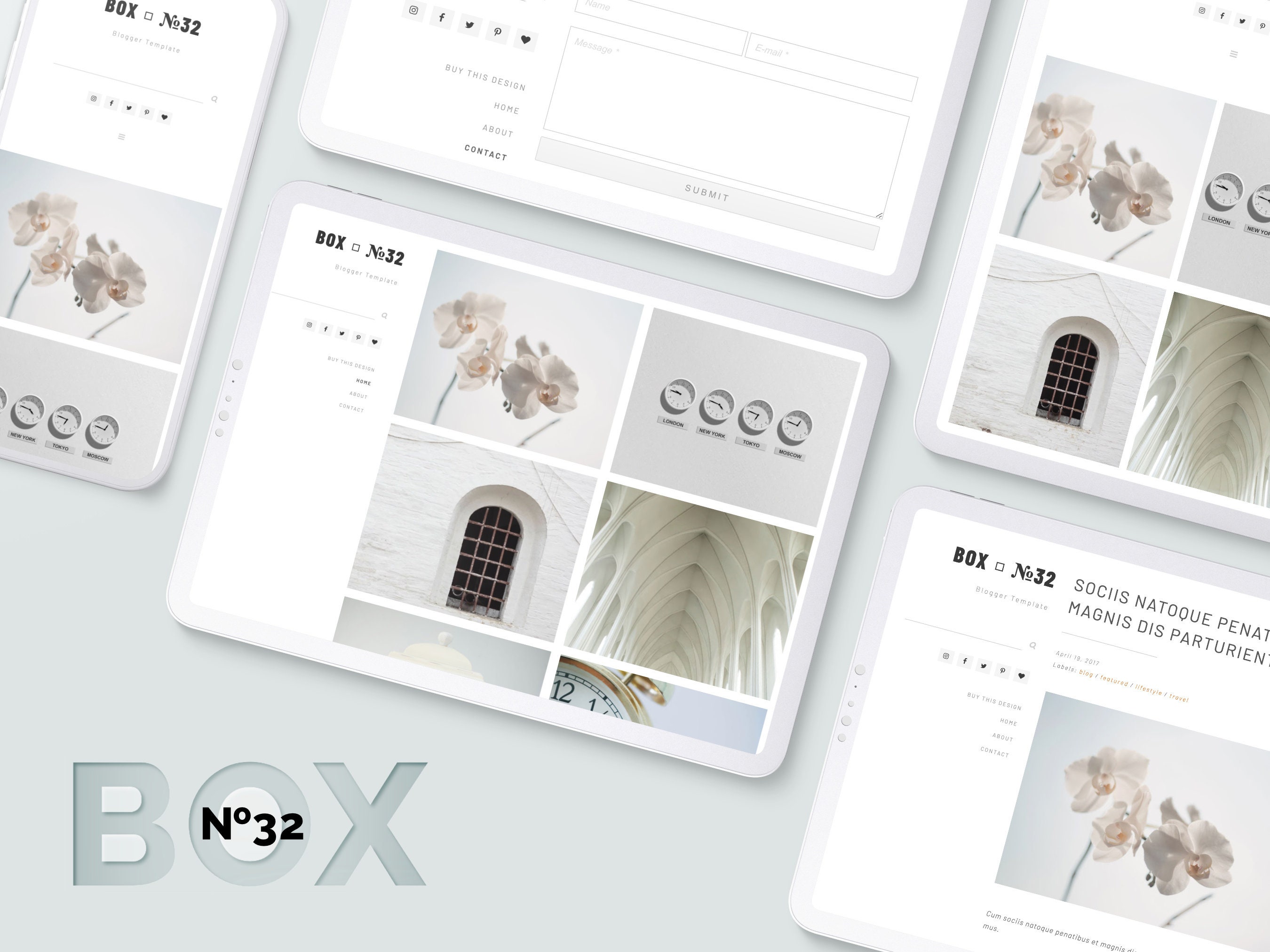 Minimal Blogger Theme With Sticky Sidebar and Grid Blog Layout - Etsy